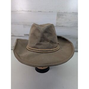 Stetson Hat Cowboy Fitted Mens Large Brown Lined Wide Brim Western Outdoor Ranch